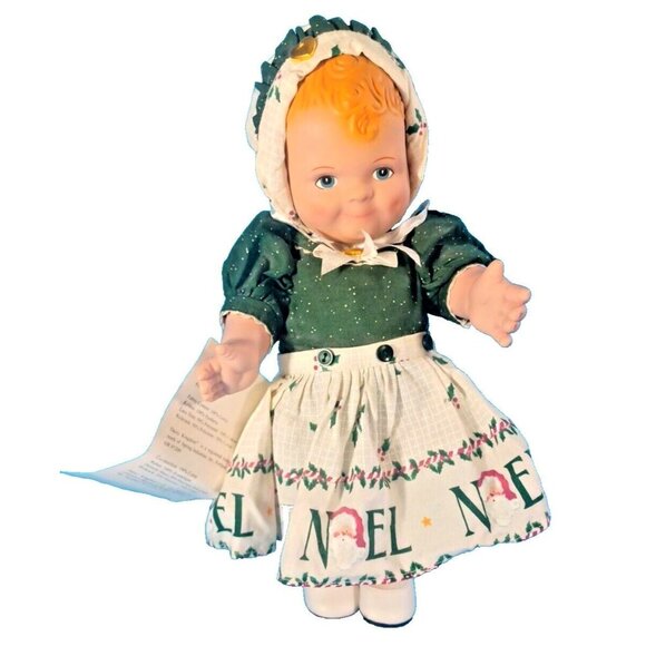 Daisy Kingdom Doll “Daisy Baby”Dimples 1991 Blonde 12" Noel Christmas Dress TAGS - Picture 2 of 11